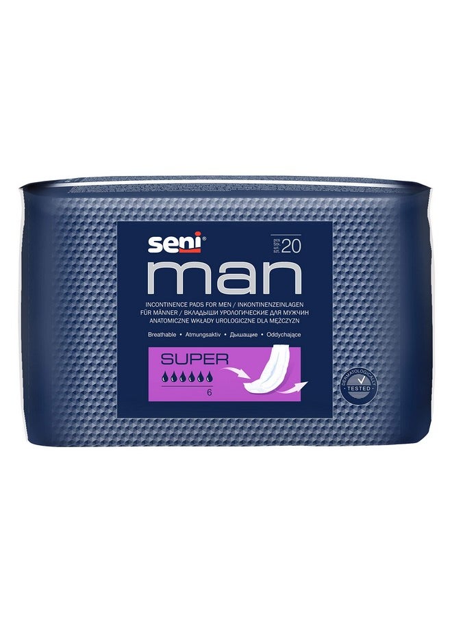SENI Seni Man Bladder Control Super Pads - 20 Pieces - Unisex  - Image 1