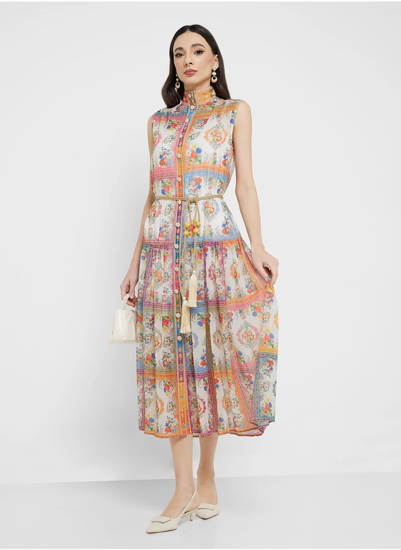 ELLA Abstract Print Dress