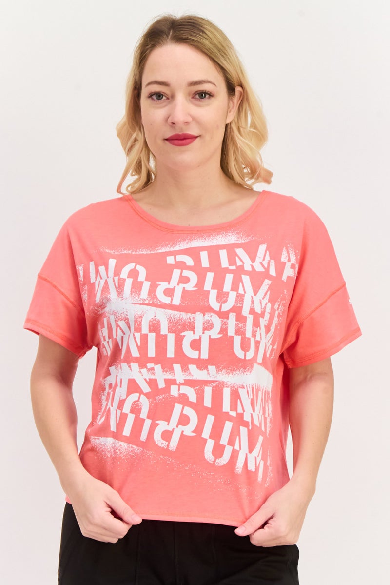 PUMA Women Sportswear Fit Short Sleeves Training Top, Pink - Image 1