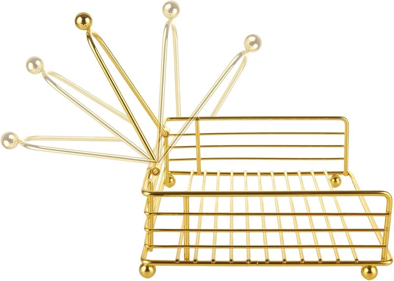 FVIEXE 3PCS Napkin Holders for Paper Napkins Gold Flat Napkins Holders Metal Napkin Dispenser for Kitchen Tables Farmhouse Dinner Outdoor - Image 4