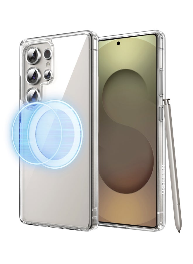 Concretization Samsung Galaxy S25 Ultra Case Magnetic Cover, MagSafe Compatible, Mil Grade Drop Tested, Innovative iCrystal Tech, Mil-Grade Protection Protective Slim Clear Transparent Case 6.9-Inch, Clear - Image 1