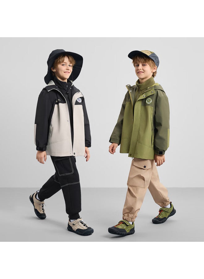 Disney Disney Children's Clothing, Boys And Girls Three-in Jacket, Waterproof, Breathable, Wear-resistant, Warm Outerwear, Spring And Autumn, Db431ie19, Green, Size 120 - Image 4