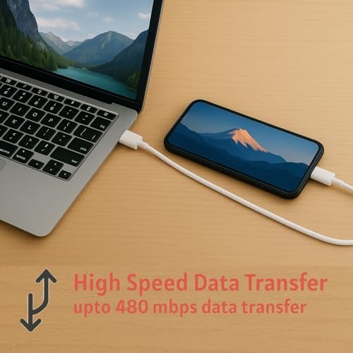 APFEN 45W C- Type Fast Charging Cable Compatible with Samsung S25/S25/S24/S24/S23/S22/S21/M35/M36/M07/M17,(S/A/F/M) All Series, High Speed Data Transfer Upto 480 Mbps,1M, White by APFEN® - Image 5