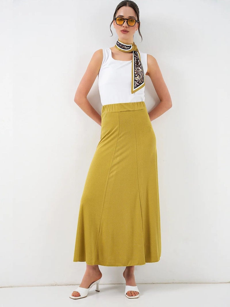 BIG DART BDART High Waist A-Line Maxi Skirt - Image 1