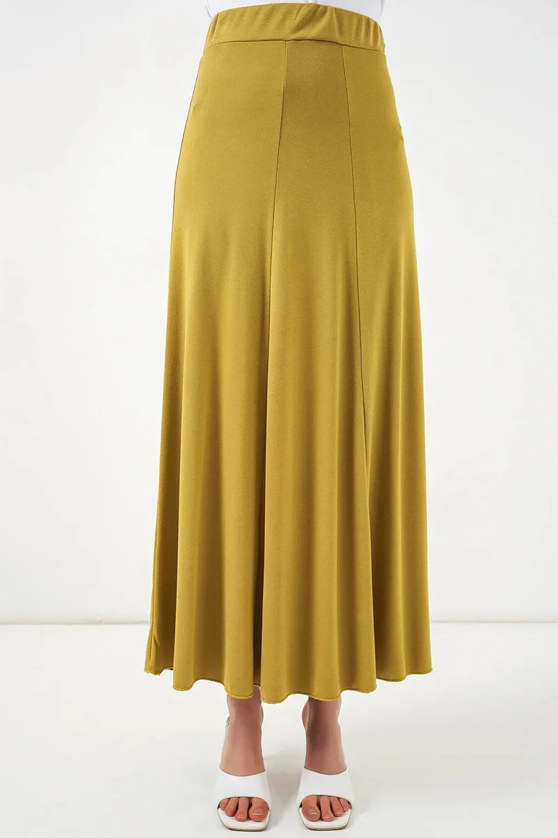 Big Dart Green BDART High Waist A-Line Maxi Skirt for Women | Best Price UAE
