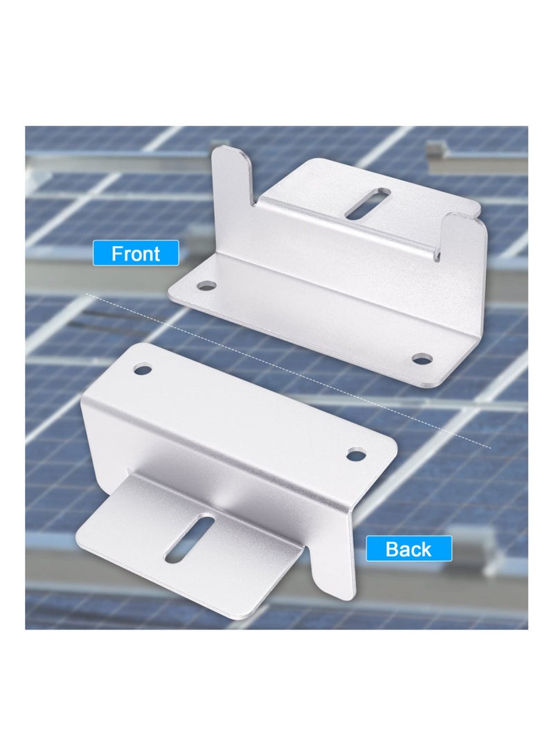 SOLARAE Solar Panel Mounting Bracket, 4Pcs Aluminum Solar Panel Z Brackets with Nuts and Bolts, Roof Solar Panel Bracket for RV, Boat, Wall, Caravans, Yacht and Other Off Gird Installation - Image 4