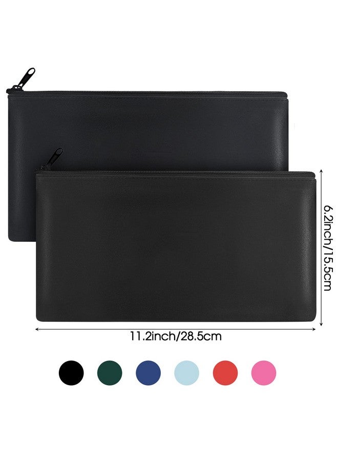 Potchen 18 Pieces Money Bank Bag With Zipper For Cash Bank Bags With Zipper 11 X 6 Inch Security Bank Deposit Bag Leatherette Money Cash Coin Check Wallet Pouch (Multi Color) - Image 2