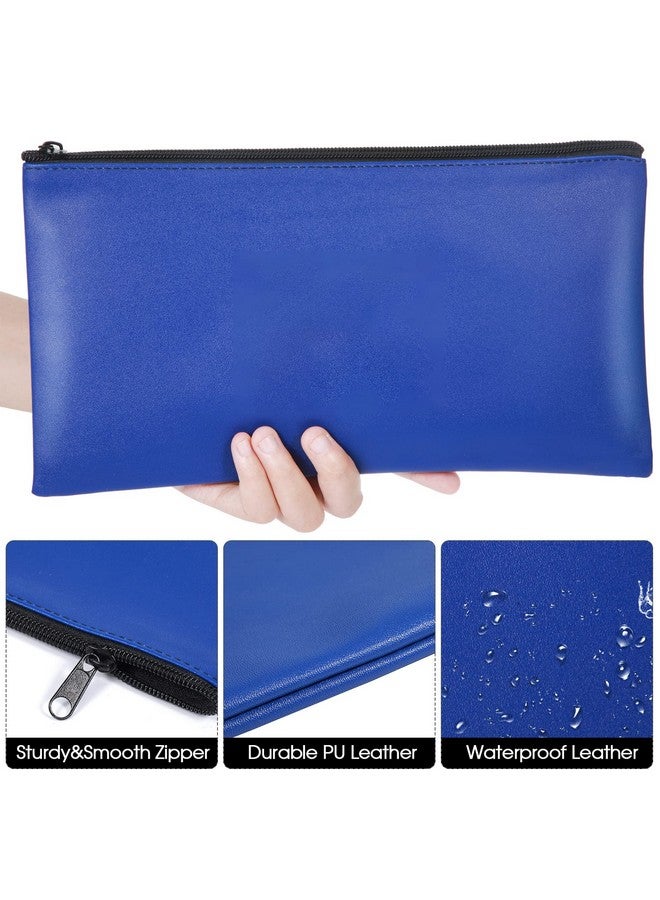 Potchen 18 Pieces Money Bank Bag With Zipper For Cash Bank Bags With Zipper 11 X 6 Inch Security Bank Deposit Bag Leatherette Money Cash Coin Check Wallet Pouch (Multi Color) - Image 3