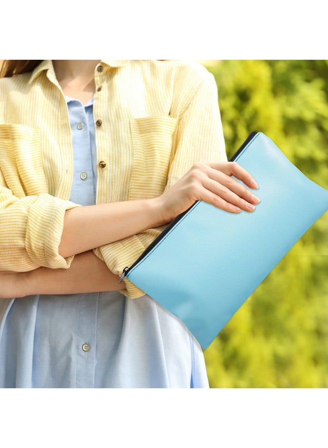 Potchen 18 Pieces Money Bank Bag With Zipper For Cash Bank Bags With Zipper 11 X 6 Inch Security Bank Deposit Bag Leatherette Money Cash Coin Check Wallet Pouch (Multi Color) - Image 5