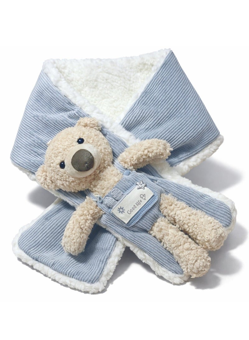 Soft Winter Scarf with a Cute Teddy Bear — Adorable and Warm Design for Kids - Image 2