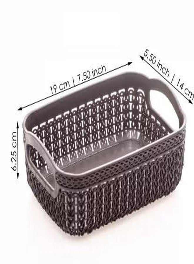 Qshare Plastic Storage Box & Organiser - Multipurpose Storage Basket Tray with Handles for Fruits, Vegetables, Stationery, Cosmetics, Toys & Laundry, Perfect Storage Organizer for Home & Office (Q-2) - Image 3