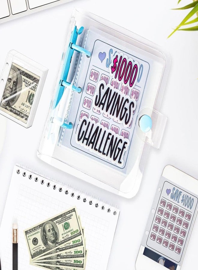 OFIFO® 1000 Money Saving Box Binder, Piggy Bank for Adults with Numbers Daily Money Saving Planner, 1000 Money Saving Challenge with 25 Binder Mini Savings Challenge Book - Image 5