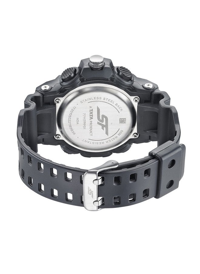 SF SF Hustler Analog-Digital Grey Round Dial Men's Sport Watch-77117PP01W  - Image 4