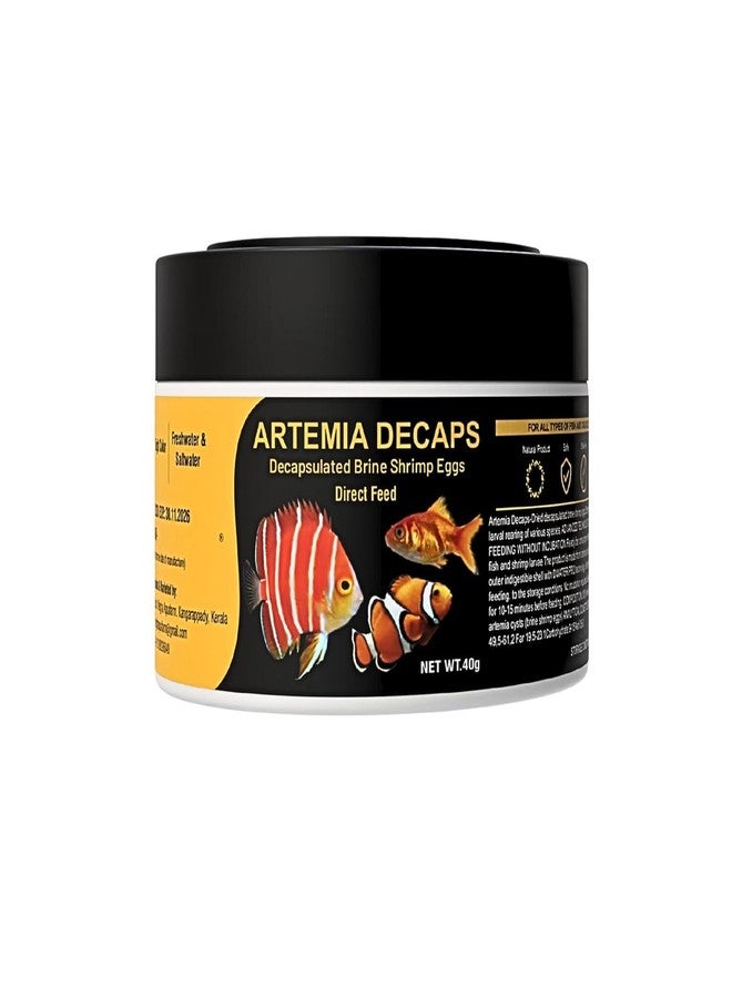 Aqua Petz Decapsulated Artemia Cyst 100 Gram | Brine Shrimp Eggs, Decap Artemia Non Hatchable Dry Eggs, High Protein Rich Direct Feed for New Born Baby Fishes - Image 1