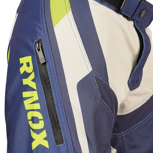 Rynox Unisex Dune Neo Offroad Regular Fit Pants | Motorcycle Offroad Riding Pants with Abrasion Resistance and Active Ventilation - Blue Hi-Viz Green, Small - Image 5