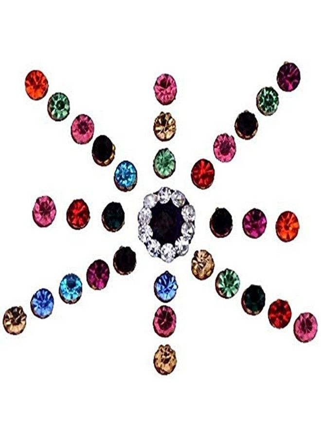 My.Shop Multi Colour Plain Bindi Tikka For Women Matching Makeup Bindis Stickers (4 Sizes) - Image 3
