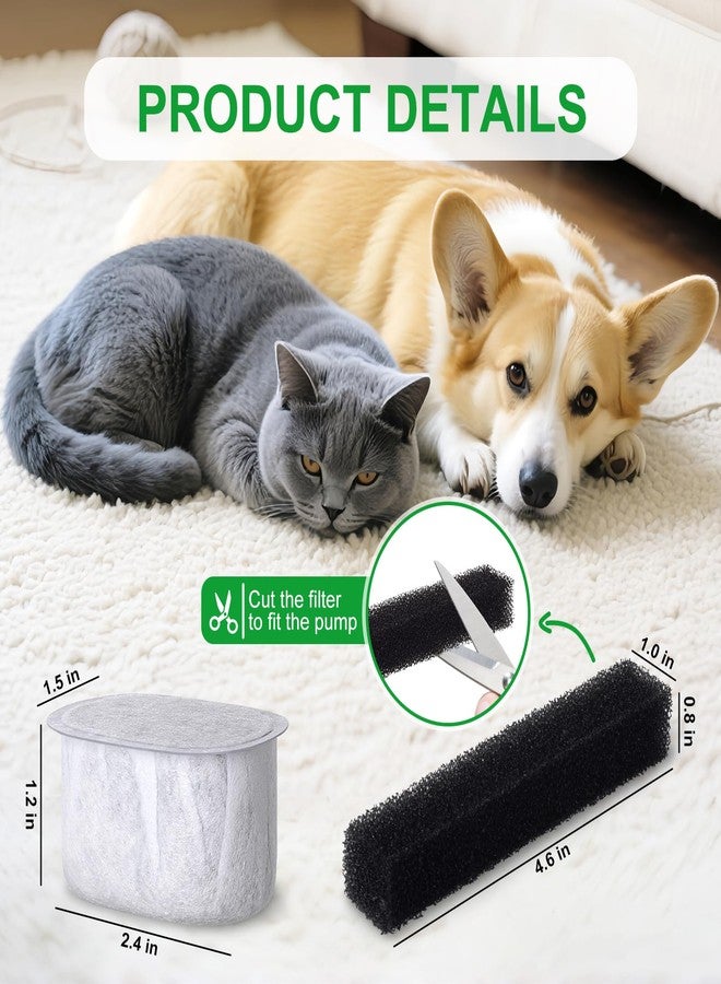 YIDIBRS 12 Pack Cat Water Fountain Replacement Filters with Sponges Compatible with W300&W300B&W500&W500B Automatic Pet Fountain 71oz/2L and 118oz/3.5L Dog Water Bowl Drinking Dispenser - Image 4