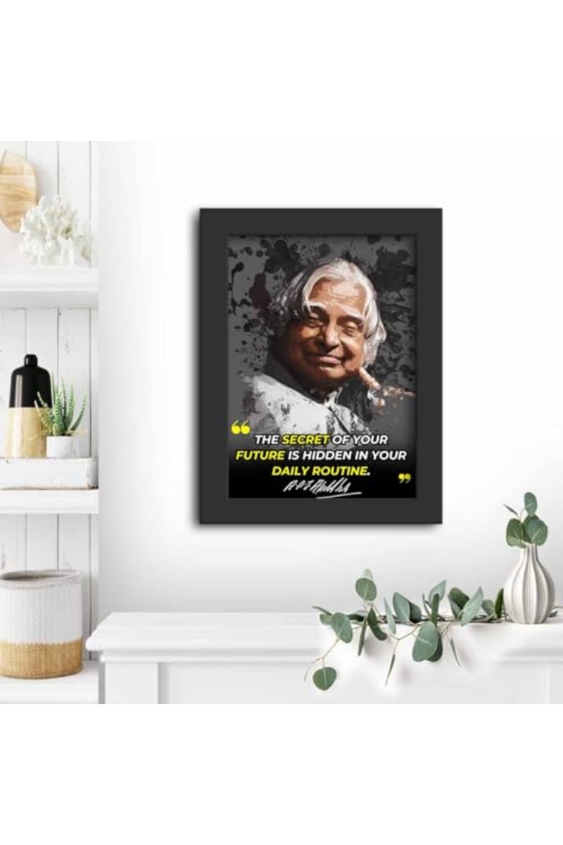 DmcreativityCraft Motivational Quotes Wall Frames APJ Abdul Kalam Posters Framed Art with 1 inch Matt Finish Black Frame for Room, Office and Study Desk Decoration (9.5 x 12.5 inches) - Image 3