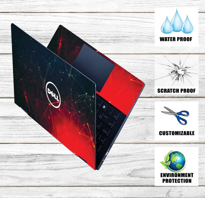 Inkykart Pattern D1 Top+Wrist Pad Vinyl Laptop Skin/Sticker/Cover for 15 to 15.6 Inches Laptops Laminated-Removable-HD Quality Compatible for Dell.(15x10 Inches) - Image 2