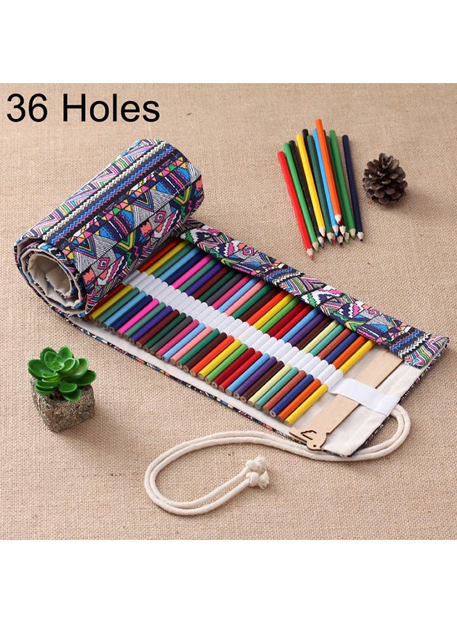 NIBEMINENT 36 Slots Ethnic Print Pen Multicolour