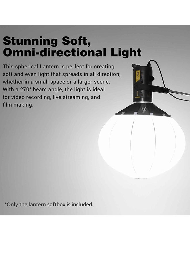 Godox - Godox CS-65D 65cm Diameter Collapsible Lantern Softbox Photography Soft Box with Bowens Mount Quick-Install for Video Recording Live Streaming Film Making - Image 1