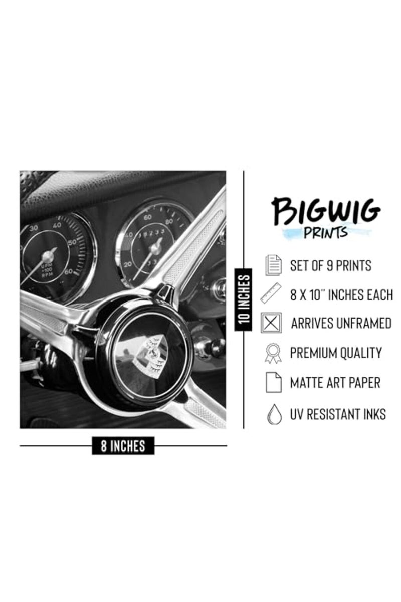 BigWig Prints Porsche Poster - Porsche 911 Poster, Porsche Wall Art, Vintage Porsche Poster, Porsche 911 GT3 RS Poster, Porsche Garage Decor, Classic Car Posters, Car Posters - Unframed Set of 9 (8x10) - Image 4