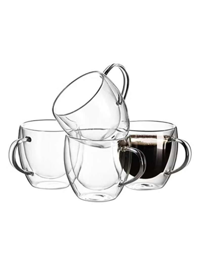 Goldedge - Tea Pot Set With Cups And Burner Clear 600ml - Image 1