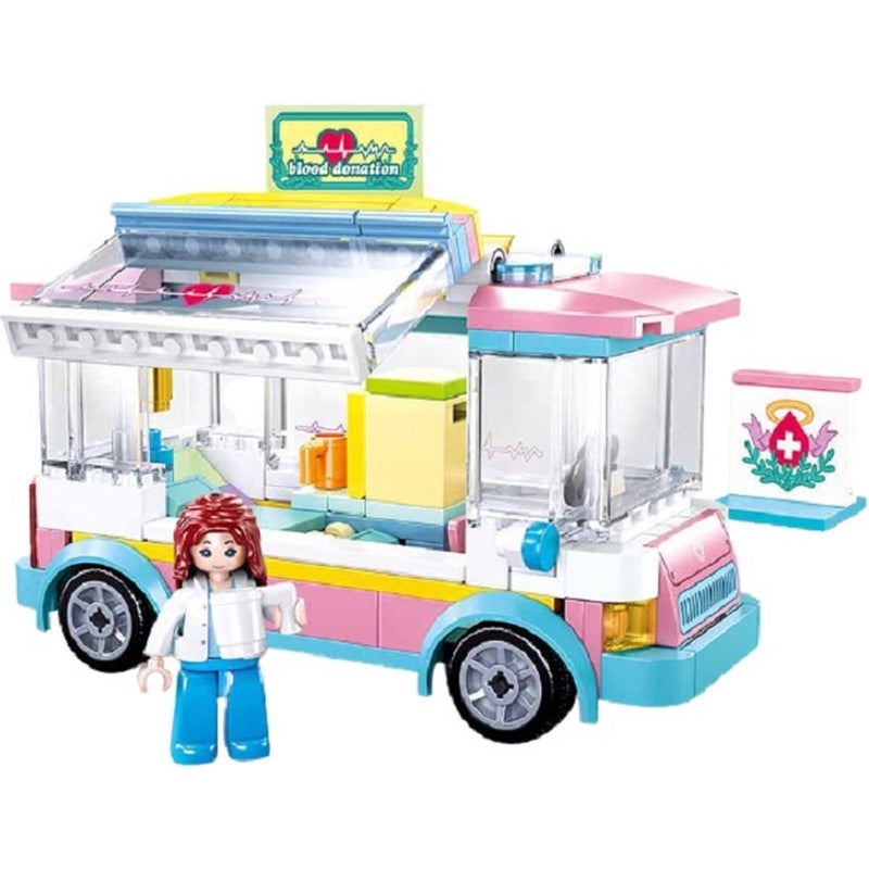 سلوبان مكعبات سيارة الاسعاف للبنات 195 قطعة - M38-B0797 - Image 2