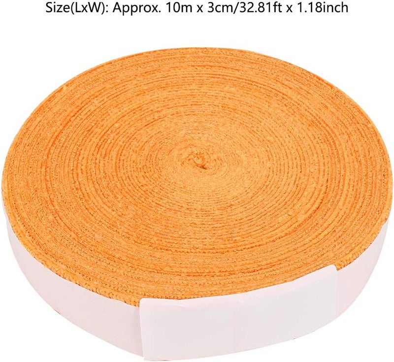 Dioche 10M Racket Grip Tape for Sweat Absorption, Antiskid Polyester Fiber, Breathable Soft Hand Feeling, White Tennis Bat Sweatband Wraps, Applicable for Badminton, Tennis, Squash - Image 5