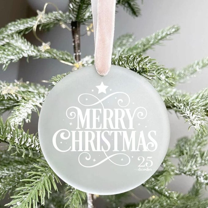 25 PCS FROSTED ACRYLIC ORNAMENT BLANKS 3 INCH ACRYLIC CIRCLES BLANK ORNAMENTS WITH HOLE FROSTED GLASS ORNAMENT FOR CRAFTS PERFECT FOR DIY CHRISTMAS ORNAMENTS GIFT TAGS