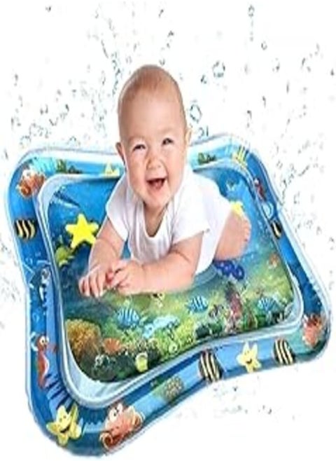 Mat, Baby Water Mattress for Sleeping on Beach or Home Soft Mattress with Images and Figures Fill with Air from the Side and Water from the Middle (Rectangle)