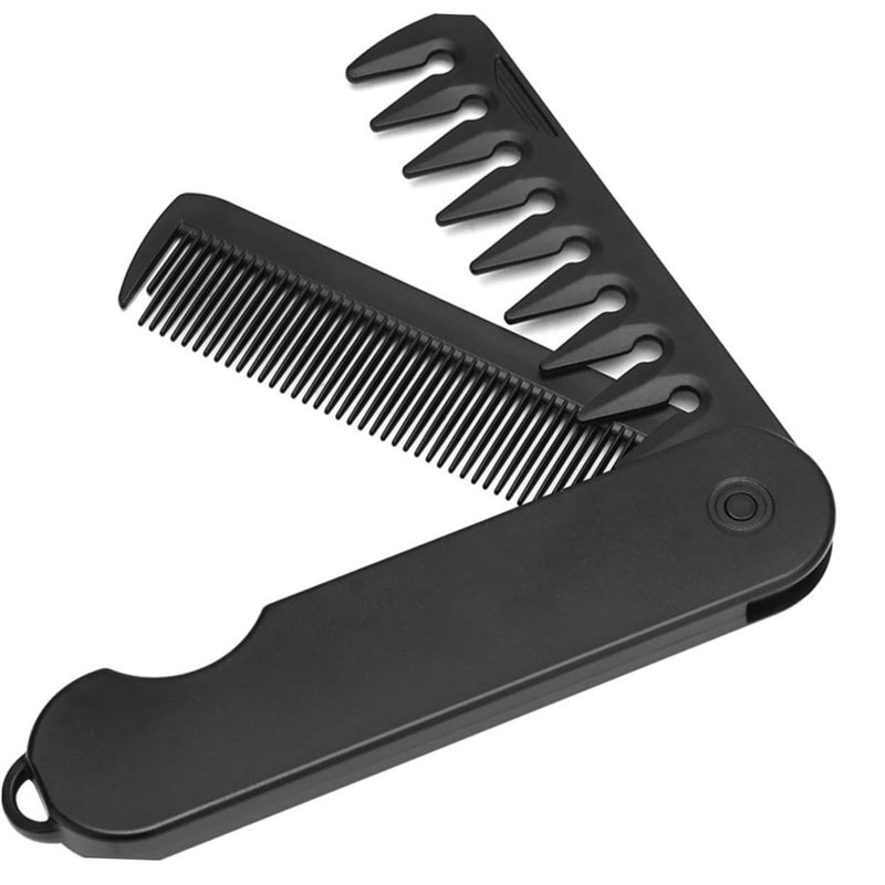 Portable Foldable Beard Comb For Men Compact Styling Tool For Thick Hair - Image 5