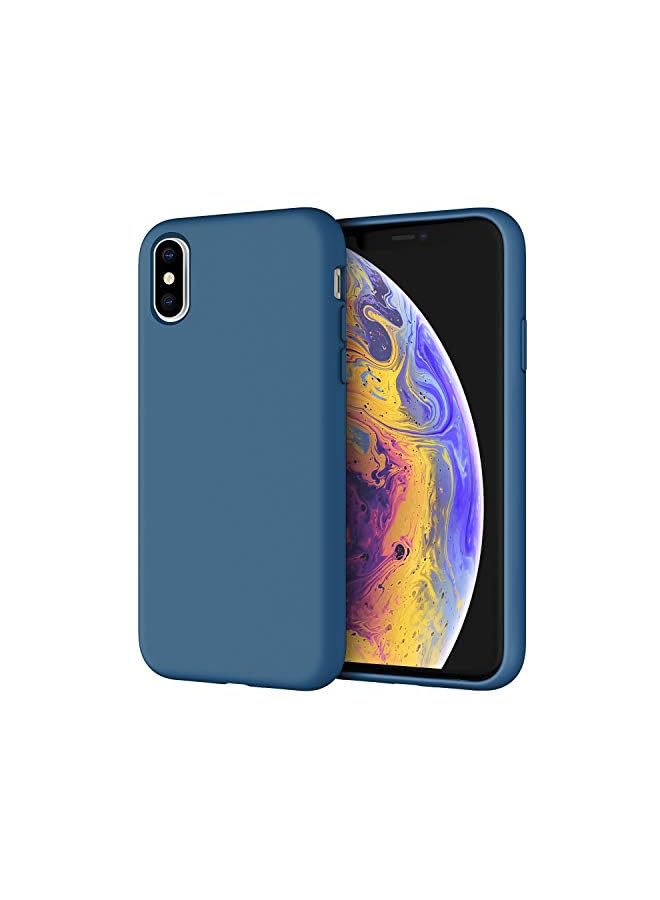 Jetech Silicone Case For Iphone X, Iphone Xs, 5.8-Inch, Silky-Soft Touch Full-Body Protective Case, Shockproof Cover With Microfiber Lining (Blue Cobalt) - Image 2