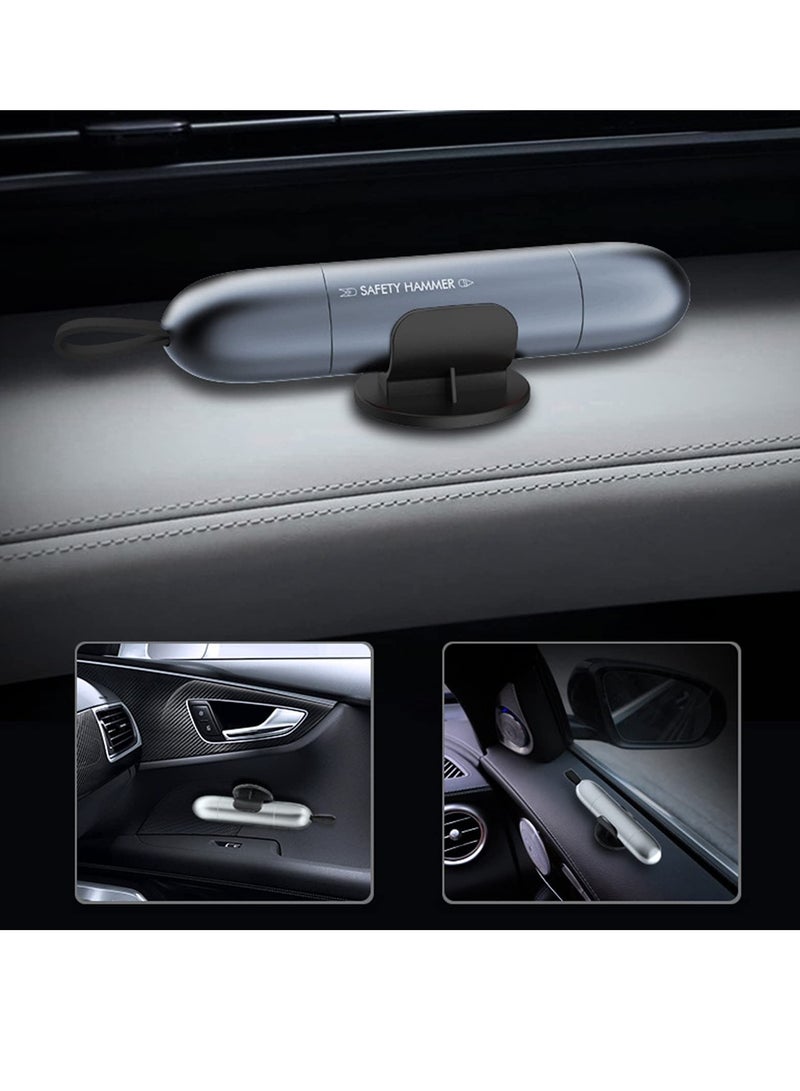 Loquat Car Safety Hammer Multi-function Stainless Steel Portable Car Window Glass Breaker Emergency Car Escape Tool Seatbelt Cutter(Gray) - Image 3