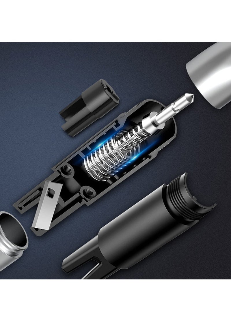 Loquat Car Safety Hammer Multi-function Stainless Steel Portable Car Window Glass Breaker Emergency Car Escape Tool Seatbelt Cutter(Gray) - Image 5