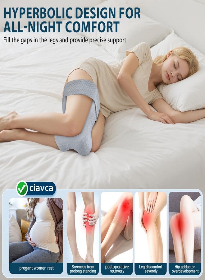 Ciavca Knee Pillow for Side Sleepers Hip Pain Relief,Leg Pillow for Side Sleeping w/ Adjustable Strap,Sciatica Back Pain Relief,Pillow for Between Knees|leg While Sleeping,Knee Pillow Support Spine Alignment - Image 3