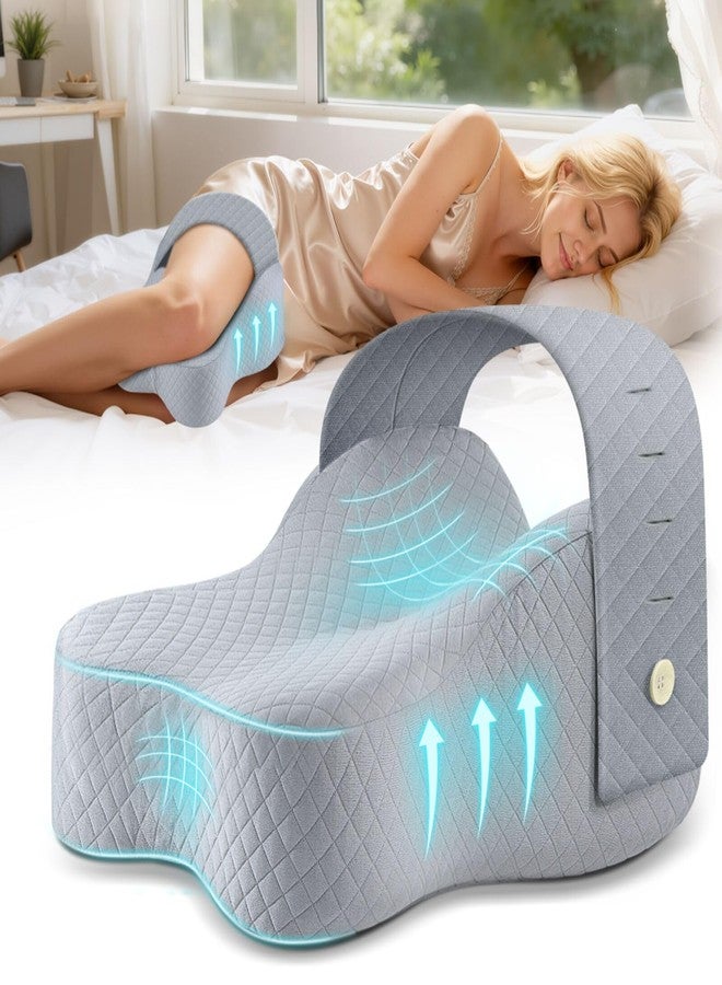 Ciavca Knee Pillow for Side Sleepers Hip Pain Relief,Leg Pillow for Side Sleeping w/ Adjustable Strap,Sciatica Back Pain Relief,Pillow for Between Knees|leg While Sleeping,Knee Pillow Support Spine Alignment - Image 1