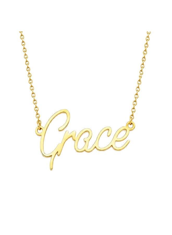 NENOUSH Kids Name Necklace | English Letter Pendant Chain 35cm | Gold Tone Jewelry | Birthday Party Gift for Girls | Daily Wear Fashion Jewelry for Special Occasions - Image 1