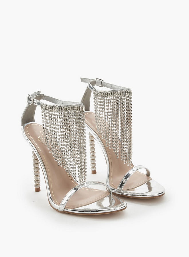 Celeste Women Embellished Ankle Strap Sandals - Image 3