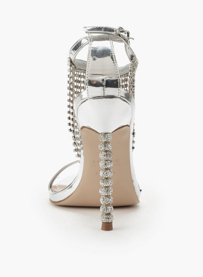 Celeste Women Embellished Ankle Strap Sandals - Image 5