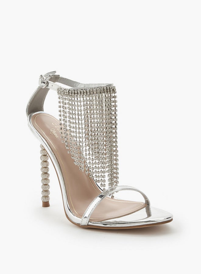 Celeste Women Embellished Ankle Strap Sandals - Image 1