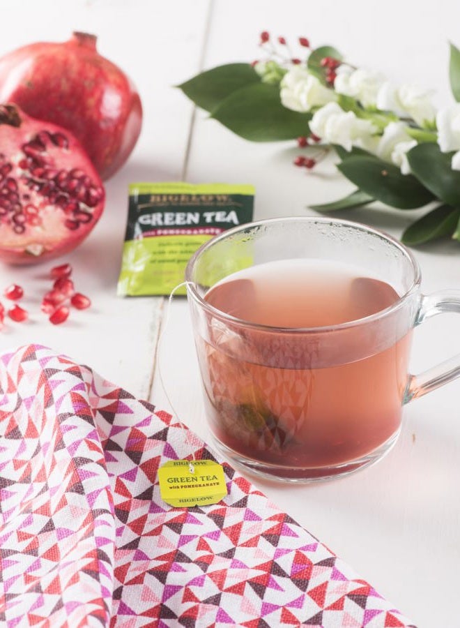 Bigelow Tea شاي بيغيلو الأخضر مع شاي الرمان، 20 كيس - Image 2