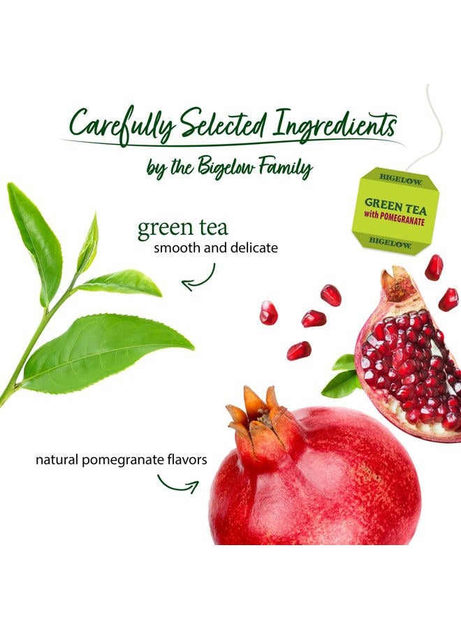 Bigelow Tea شاي بيغيلو الأخضر مع شاي الرمان، 20 كيس - Image 3