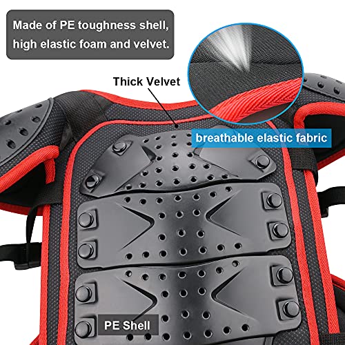 StarknightMT Upgraded Kids Motorcycle Armor Suit Teen Dirt Bike Gear Riding Protective Set for Cycling, Skateboarding, Skiing, Skating, Off-Road (Red) - Image 4