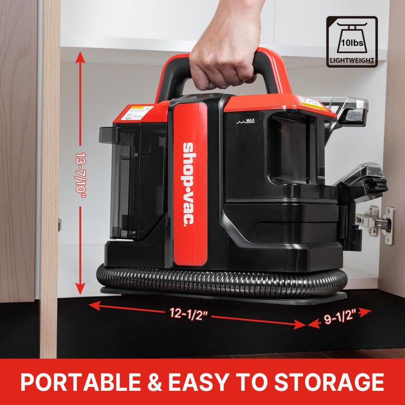 SHOPVAC Shop-Vac Portable Carpet and Upholstery Cleaner Machine, Powerful Spot Cleaner for Pet Stains, Sofa, Rug, Mattress, Curtain and Car Seats, Lightweight with Two Cleaner Solutions - Image 4