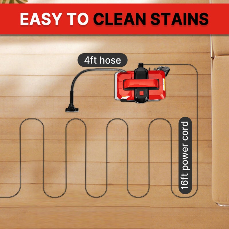 SHOPVAC Shop-Vac Portable Carpet and Upholstery Cleaner Machine, Powerful Spot Cleaner for Pet Stains, Sofa, Rug, Mattress, Curtain and Car Seats, Lightweight with Two Cleaner Solutions - Image 5
