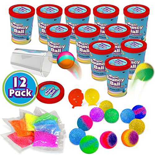 Creative Kids Make Your Own Bouncy Ball Kit - 12 Individual Packs - DIY Science Party Favors & Goody Bag Stuffers - Bulk Craft Bouncy Ball Making Kit - Ideal Valentines Gifts for Classroom - Image 1