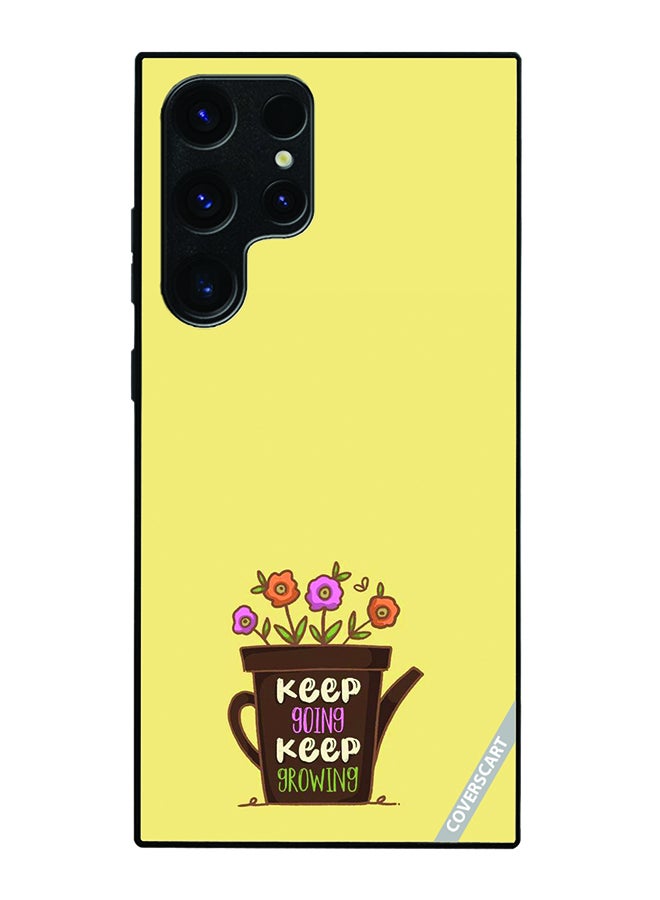 COVERSCART Protective Case Cover For Samsung Galaxy S25 Ultra Keep Growing Design Yellow