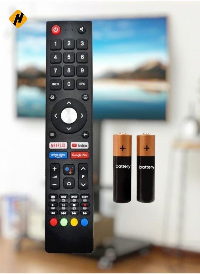 HuHa Replacement Remote Control SABA Changhong ChiQ GCBLTV02ADBBT for Changhong ChiQ Saba Smart TV Models L32H7S, SA40S67A9, L40H7A, L50H7A, U55IP7UHD, U58H7A, U65H7S – Battery Included  - Image 2