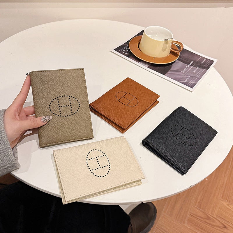 Multifunctional Solid Color PU Leather Wallet, RFID Blocking Design Portable Daily Storage Purse for Cards Cash Coin Business Use - Image 1